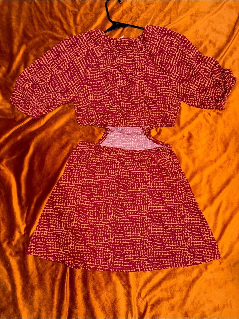 Open Edit - Orange Open-Side Cutout Dress – Size Medium - Picture 5 of 17